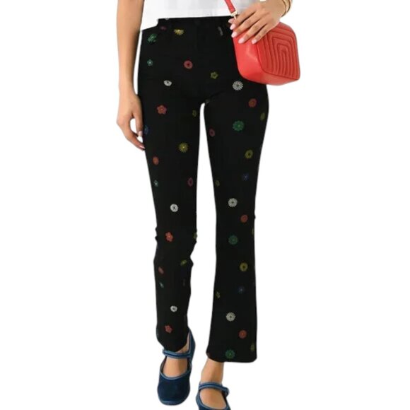 NWT MOTHER The Insider Flood Pick Me A Daisy Jeans Size 27 - Picture 1 of 13